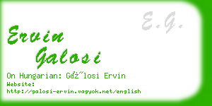 ervin galosi business card